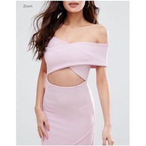 Misguided lilac cutout midi dress